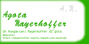 agota mayerhoffer business card